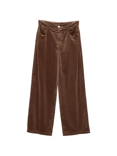 Max Mara Eiffel Pocket Trousers In Brown