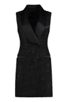 Max Mara Eiffel Sequin Mini-dress In Black