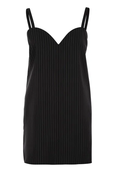MAX MARA MAX MARA ELAM - PINSTRIPE WOOL CLOTH DRESS