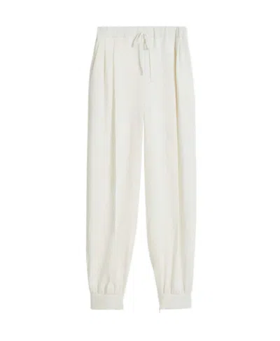 Max Mara Elastic Band Design Casual Pants In White