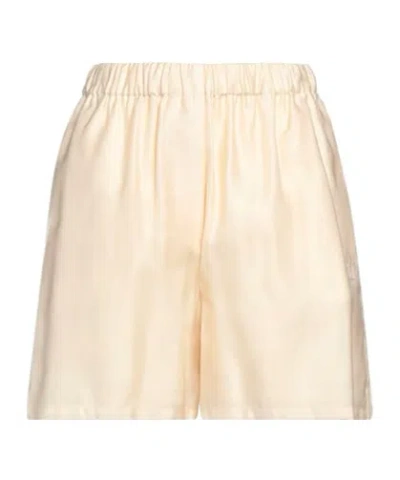 Max Mara Elastic Bermuda Shorts In Neutral