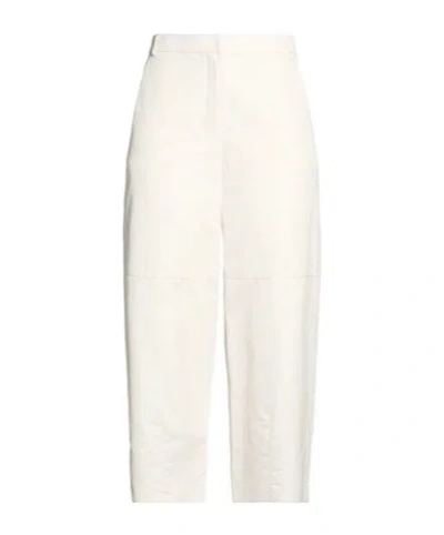 Max Mara Elastic Boot-shaped Pants In White