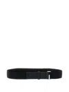 Max Mara Elastic Button Belt In Black