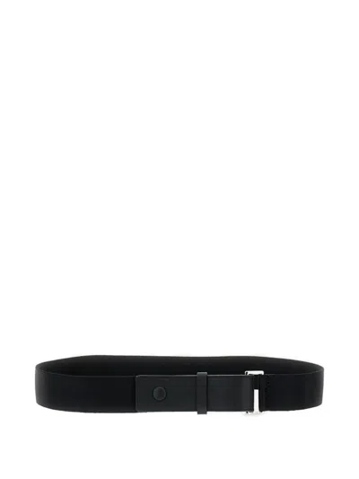 Max Mara Elastic Button Belt In Black