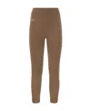 Max Mara Elastic Knitted Leggings In Brown