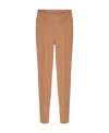 Max Mara Straight-leg Tailored Cotton Pants With Structured Waistband In Brown