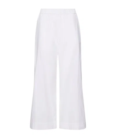 Max Mara Elastic Waist Casual Pants In White