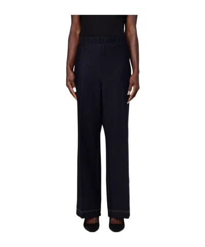 Max Mara Elastic Waist Casual Pants In Black