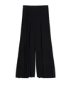 Max Mara Cotton Poplin Wide Pants In Black