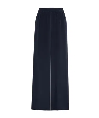 Max Mara Elastic Waist Casual Pants In Blue