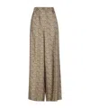 Max Mara Patterned Wide-leg Trousers In Brown
