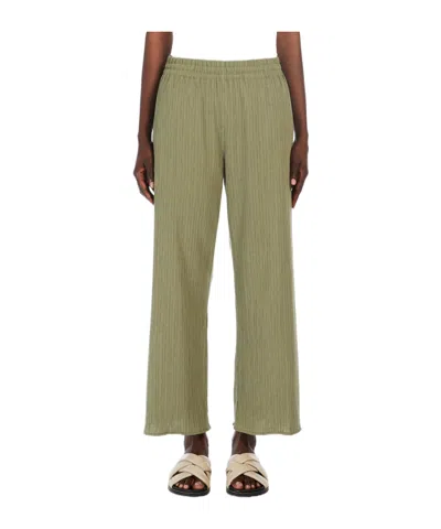 Max Mara Elastic Waist Casual Pants In Brown