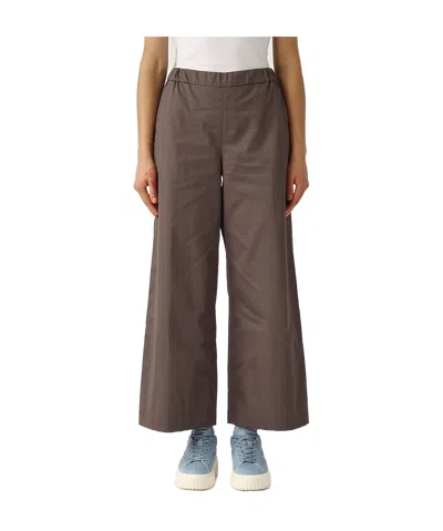 Max Mara Elastic Waist Casual Pants In Brown
