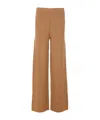 Max Mara Wool-cashmere Wide-leg Trousers In Brown