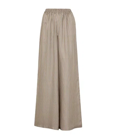 Max Mara Elastic Waist Casual Pants In Brown