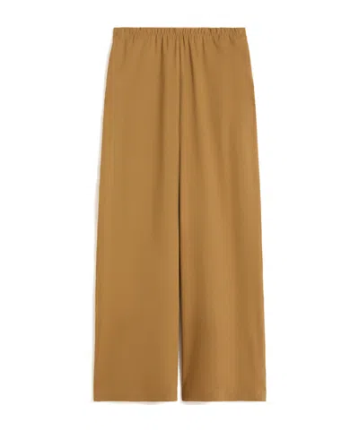 Max Mara Elastic Waist Casual Pants In Brown