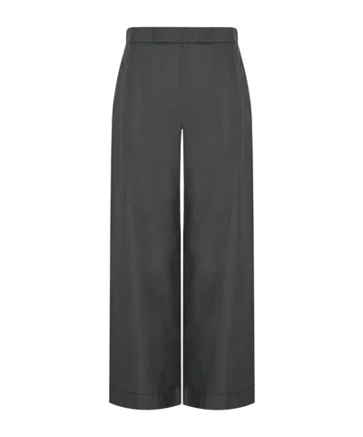 Max Mara Elastic Waist Casual Pants In Gray