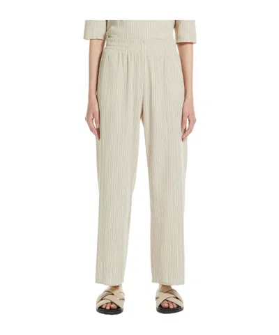 Max Mara Elastic Waist Casual Pants In Nude
