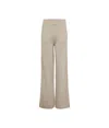 Max Mara Beige Cotton Blend Messico Wide-leg Pant In Nude
