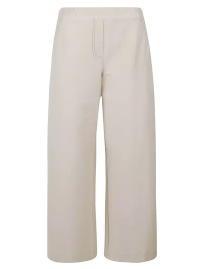 Max Mara Elastic Waist Casual Pants In Nude