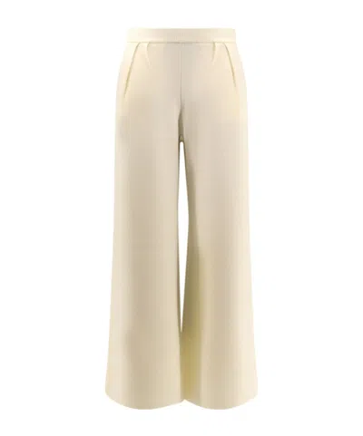 Max Mara Elastic Waist Casual Pants In Beige