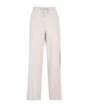 Max Mara Off White Filippa Soft Flannel Trousers In Pink