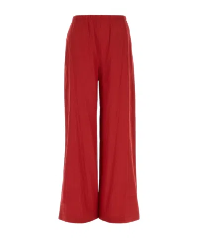 Max Mara Elastic Waist Casual Pants In Red