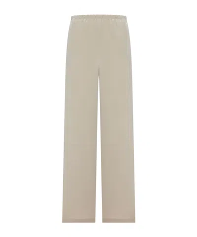 Max Mara Elastic Waist Casual Pants In White