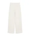 Max Mara Wide-leg Mid-waist Casual Pants In White