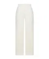 Max Mara Elastic Waist Casual Pants In White
