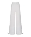 Max Mara Elastic Waist Casual Pants In White
