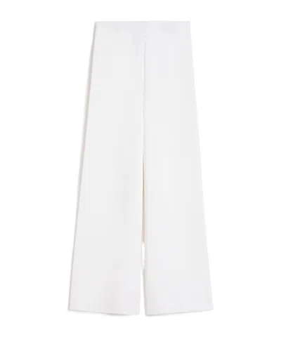 Max Mara Elastic Waist Casual Pants In White