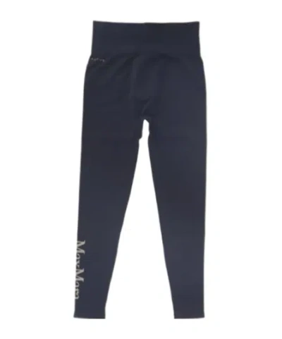 Max Mara Elastic Waist Leggings In Black