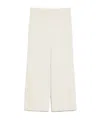 Max Mara Wide-leg Mid-waist Casual Pants In White