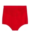 Max Mara Elastic Waist Shorts In Red