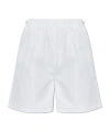 Max Mara Elastic Waist Shorts In White