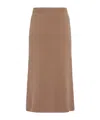Max Mara Dorina Cashmere Blend Long Skirt In Nude