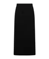 Max Mara Flared Hem Full Length High Waist Skirt In Black