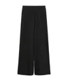 Max Mara Leisure Bonn Pleated Stretch-jersey Wide-leg Pants In Black