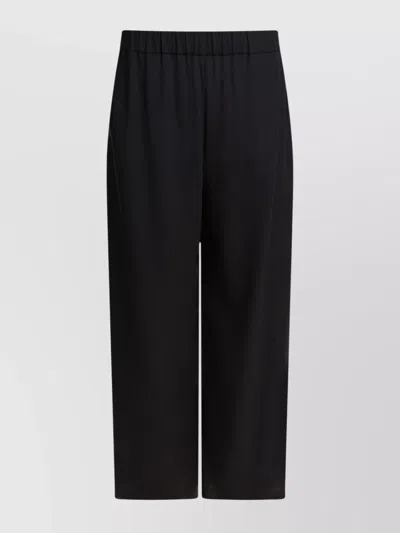 MAX MARA ELASTIC WAISTBAND WIDE LEG TROUSERS