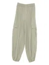 Max Mara Elasticated-hem Loose Trousers In Green