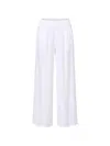 Max Mara Elasticated Palazzo Pants In White