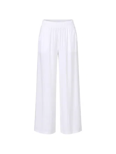 Max Mara Elasticated Palazzo Pants In White