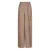 Max Mara Vischio Printed Silk Satin Wide-leg Pants In Brown