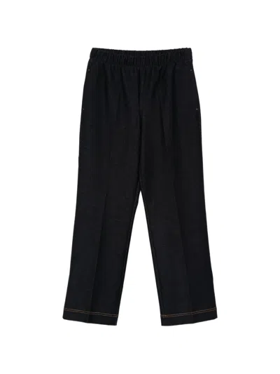 Max Mara Elasticated Trim Trousers In Blue