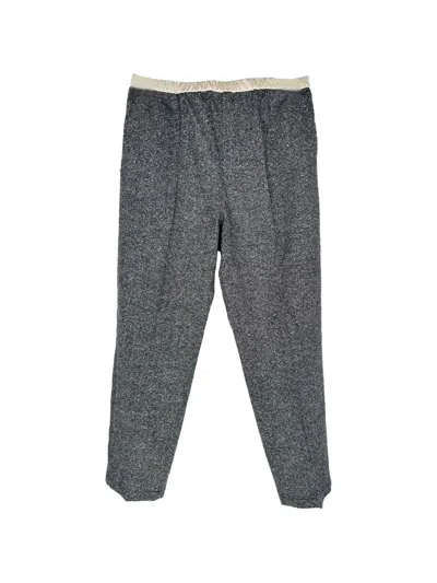 Pre-owned Max Mara Elasticated Tweed Pants In Grey
