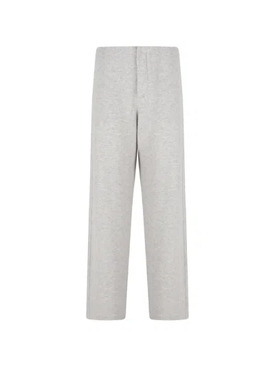Max Mara Elasticated Waist Intarsia Trousers In Gray