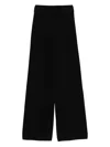 Max Mara Double-pleat Wide-leg Trousers In Black