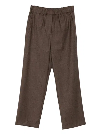 Max Mara Ponza Pleated Houndstooth Check Wide Leg Pants In Black