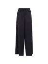 Max Mara Elasticated Wide-leg Trousers In Blue